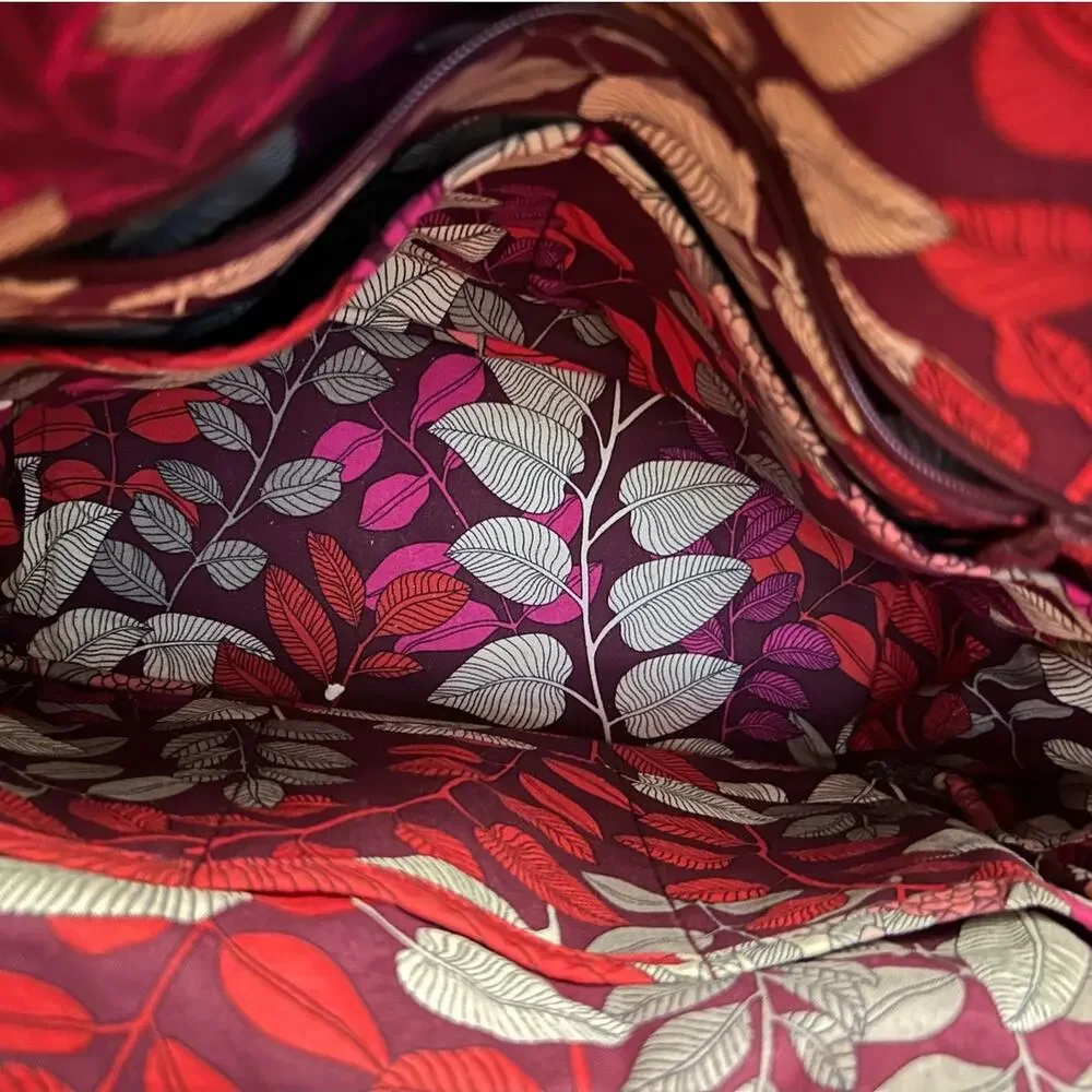 Retro Floral Vera Bradley Bowler Bag Pink‎ Red Cotton Y2K Coquette Purse Floral